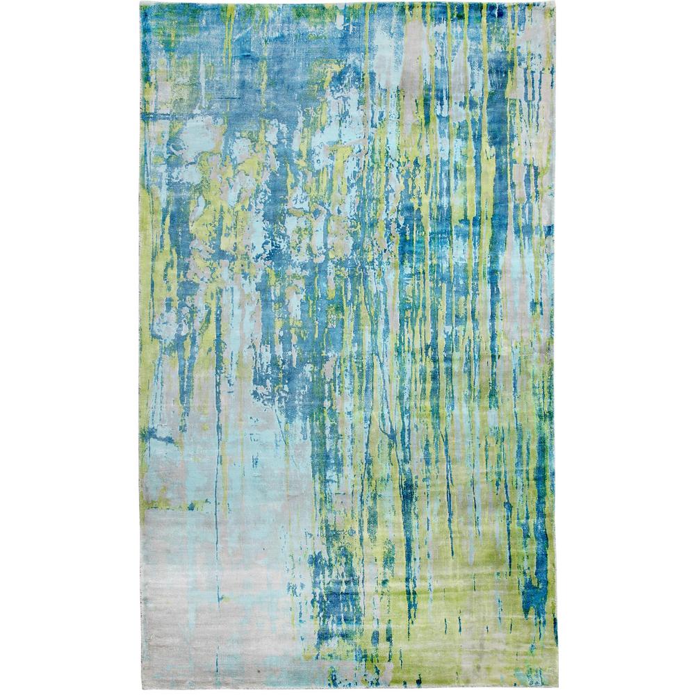 Dynamic Rugs Artisan Turquoise/Lime 5 ft. x 8 ft. Indoor Area Rug ...