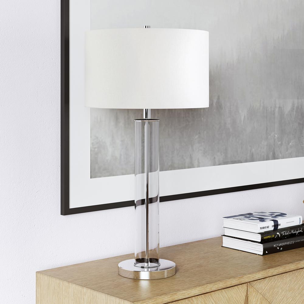 glass side table lamp