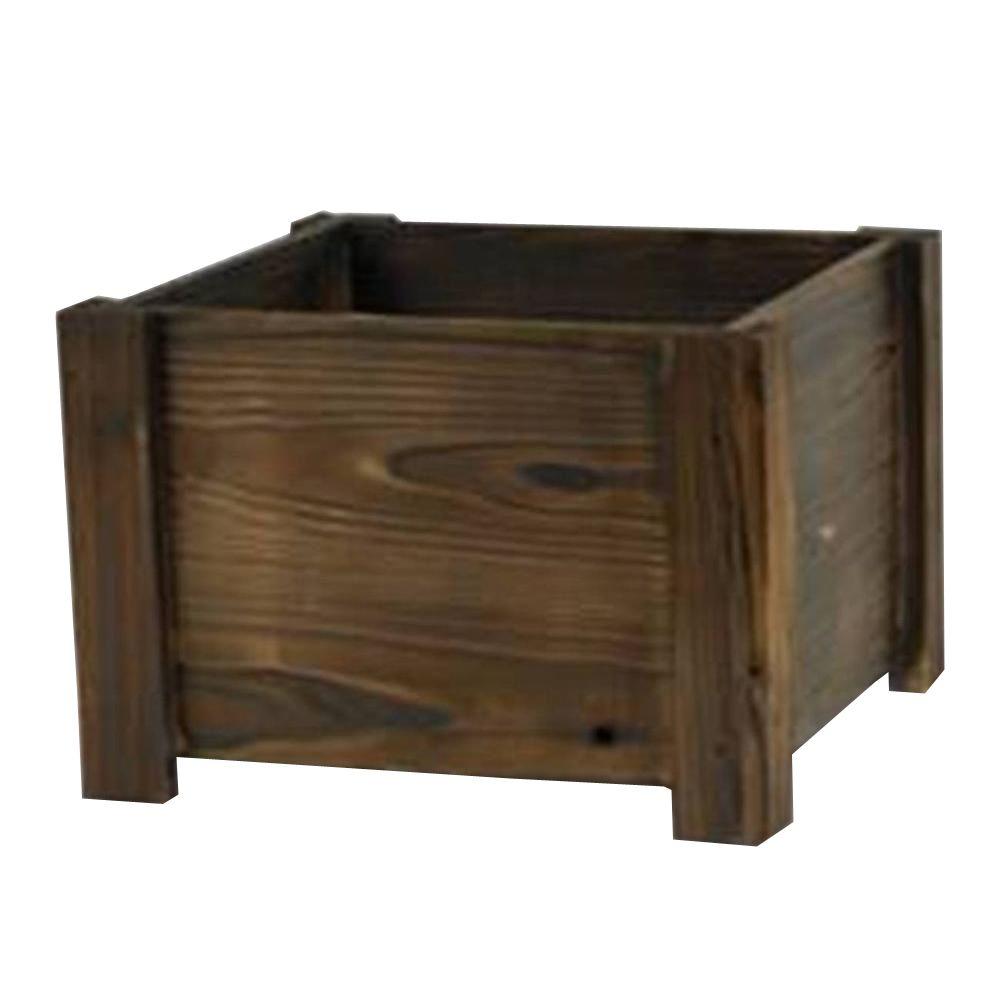 large square wooden box