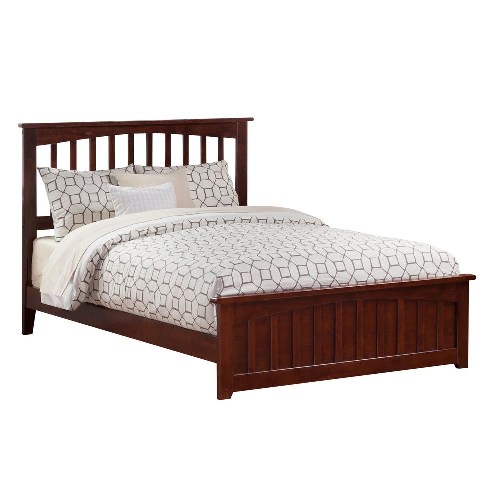 Atlantic Furniture Mission Walnut Queen Traditional Bed With Atlantic Furniture Mission Walnut Queen Traditional Bed With Matching Foot Board