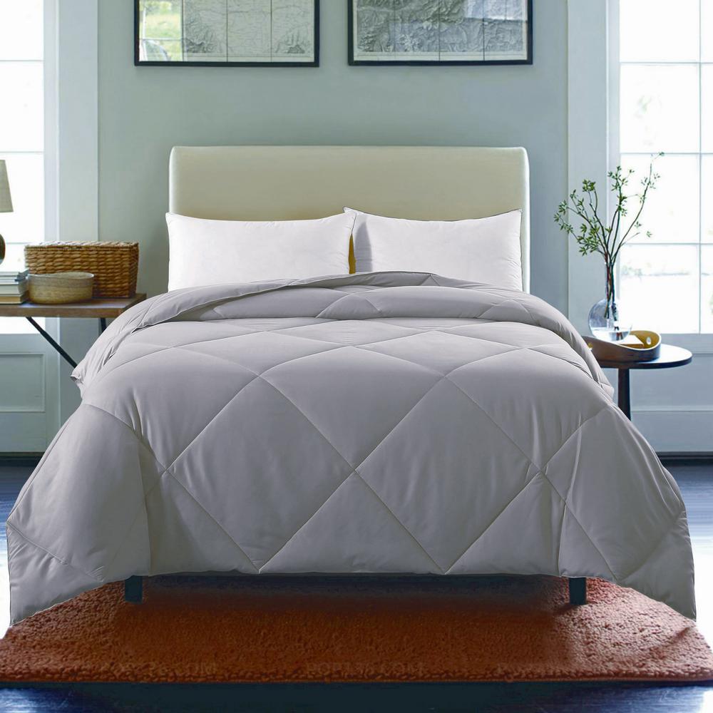 St James Home Light Gray Solid King Comforter P18 0241 K G The