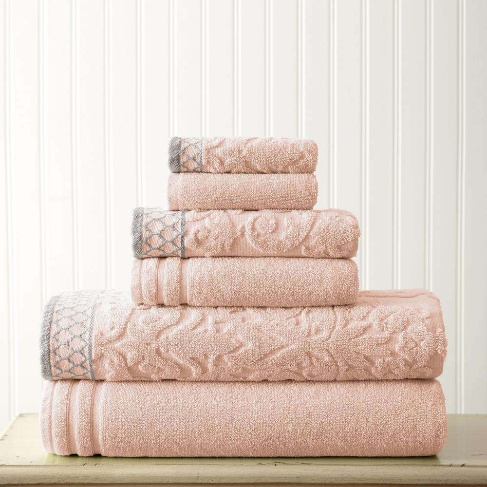 peach towels