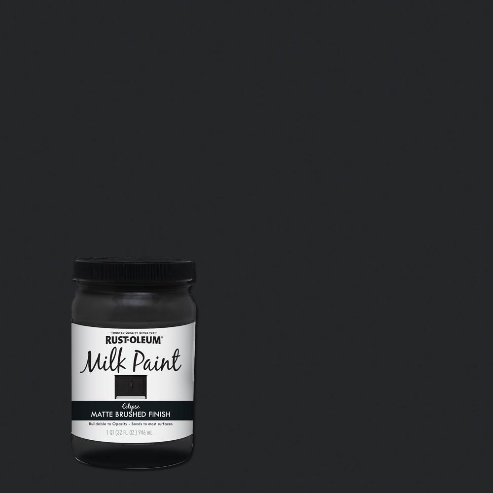 RustOleum 1 qt. BrushOn Craft Milk Paint, Eclipse340249 The Home Depot