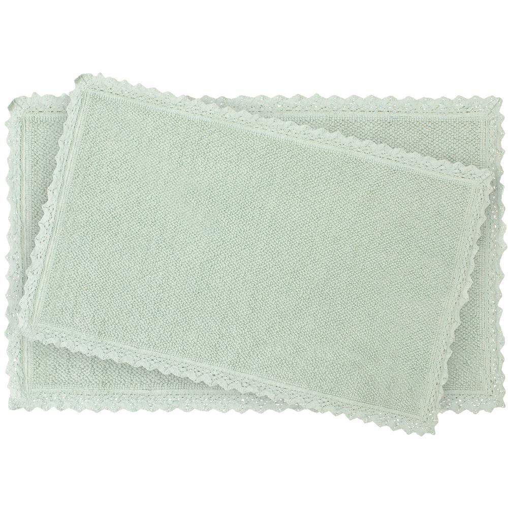 Laura Ashley Reversible Crochet Beaded 17 in. x 24 in./20 in. x 34 in