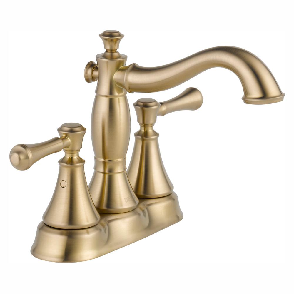 Metal Drain Assembly Single Handle Bathroom Faucet Gold Bathroom Faucet Champagne Bronze 597LF-CZMPU Delta Faucet Cassidy Single Hole Bathroom Faucet