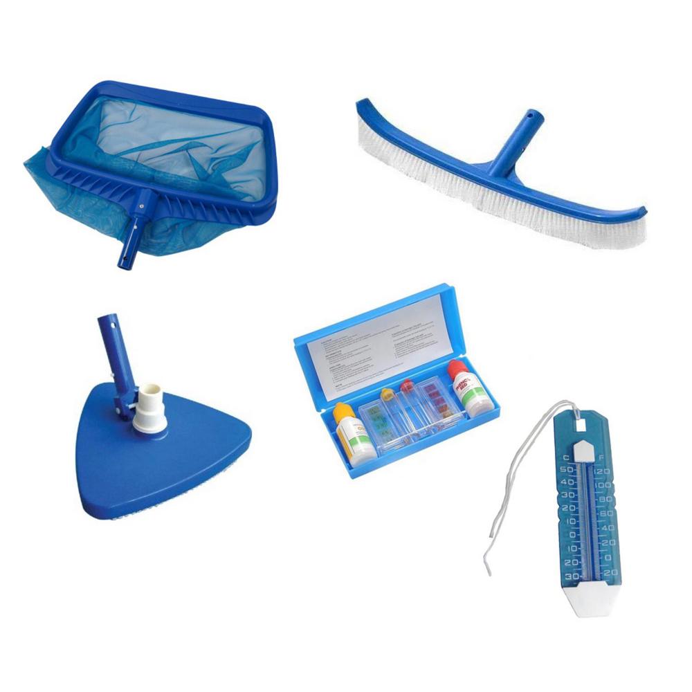 Pool Central Deluxe Swimming Pool Kit - Vacuum Leaf Rake Brush ...