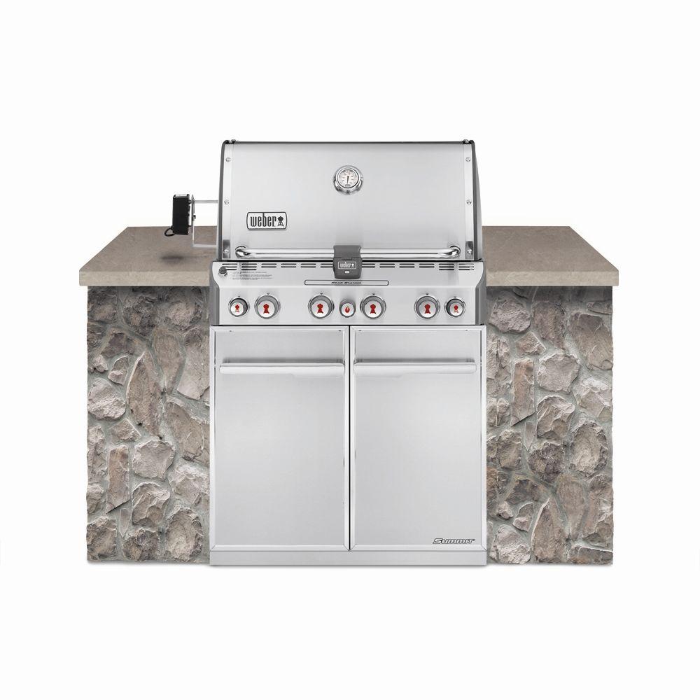 built in propane gas grill
