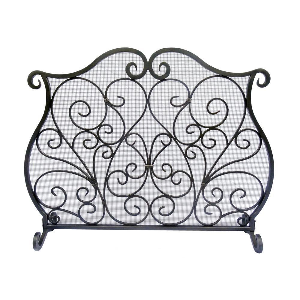 1 Fireplace Screens Fireplaces The Home Depot Forge Heavy Duty Fireplace Screen