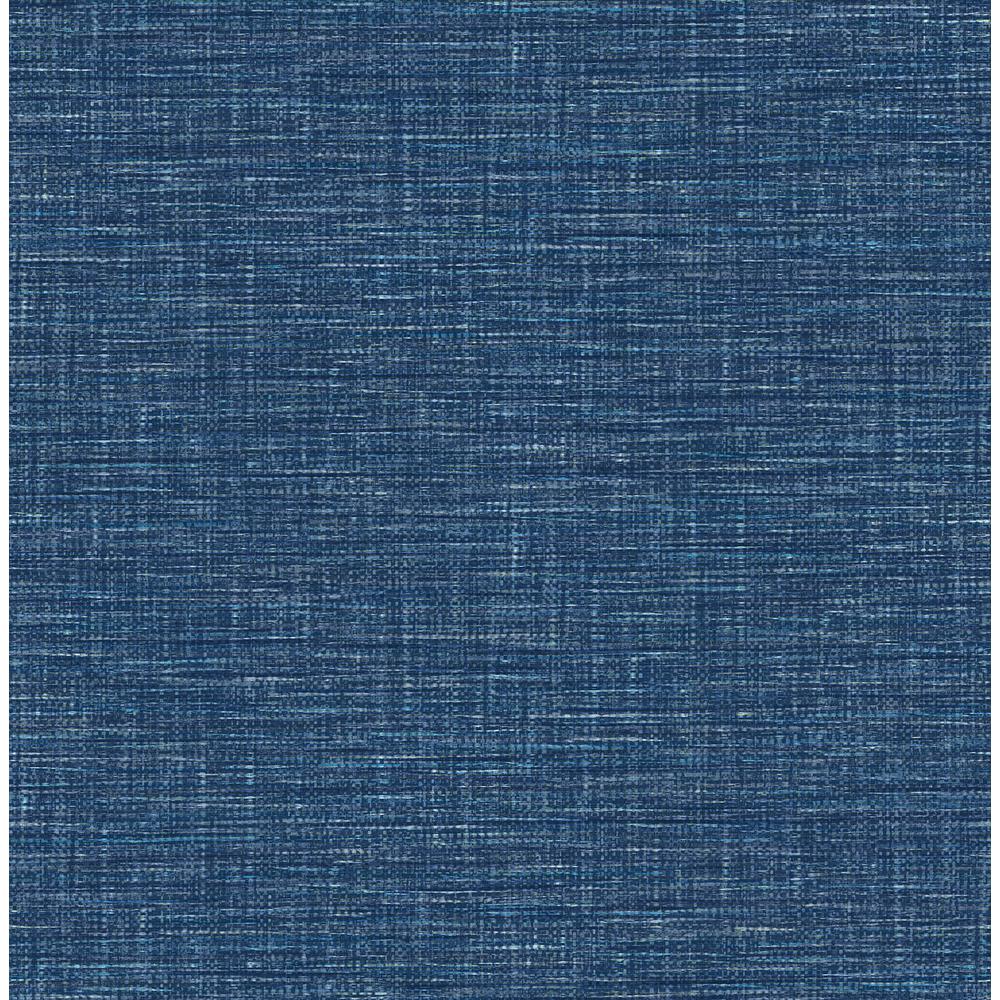 A-Street 56.4 sq. ft. Exhale Denim Faux Grasscloth ...