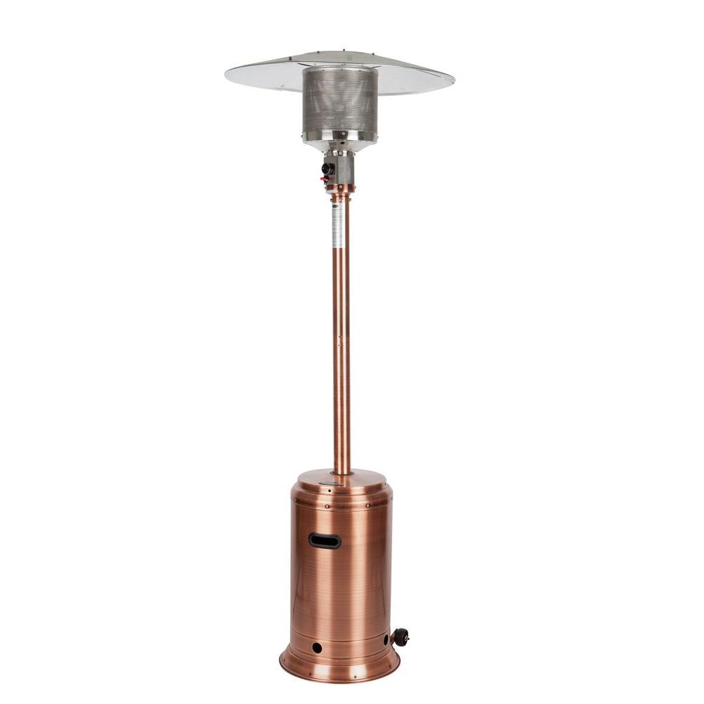 Hanover 7 5 Ft 42 000 Btu Hammered Bronze Triangle Propane Gas 46 000 Btu Copper Commercial Propane Gas Patio Heater