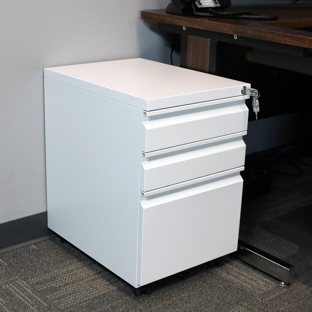 Casl Brands Rolling White File Cabinet With Lock And Handles Ked