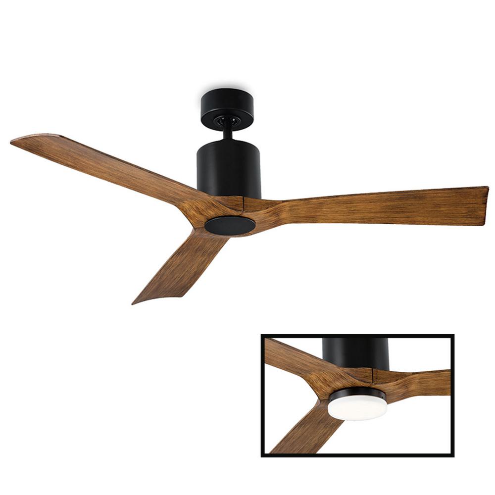 Modern Forms Aviator 54 In Indoor And Outdoor 3 Blade Smart Ceiling Fan In Matte Black Led Light Kit Adaptable Fr W1811 54 Mb Dk The Home Depot