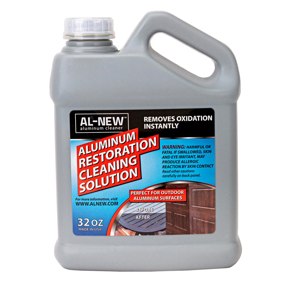 Al New 32 Oz Aluminum Restoration Cleaning Solution Kit Cleaner For Outdoor Patio Furniture Stainless Steel And More 32ozalnewkit The Home Depot