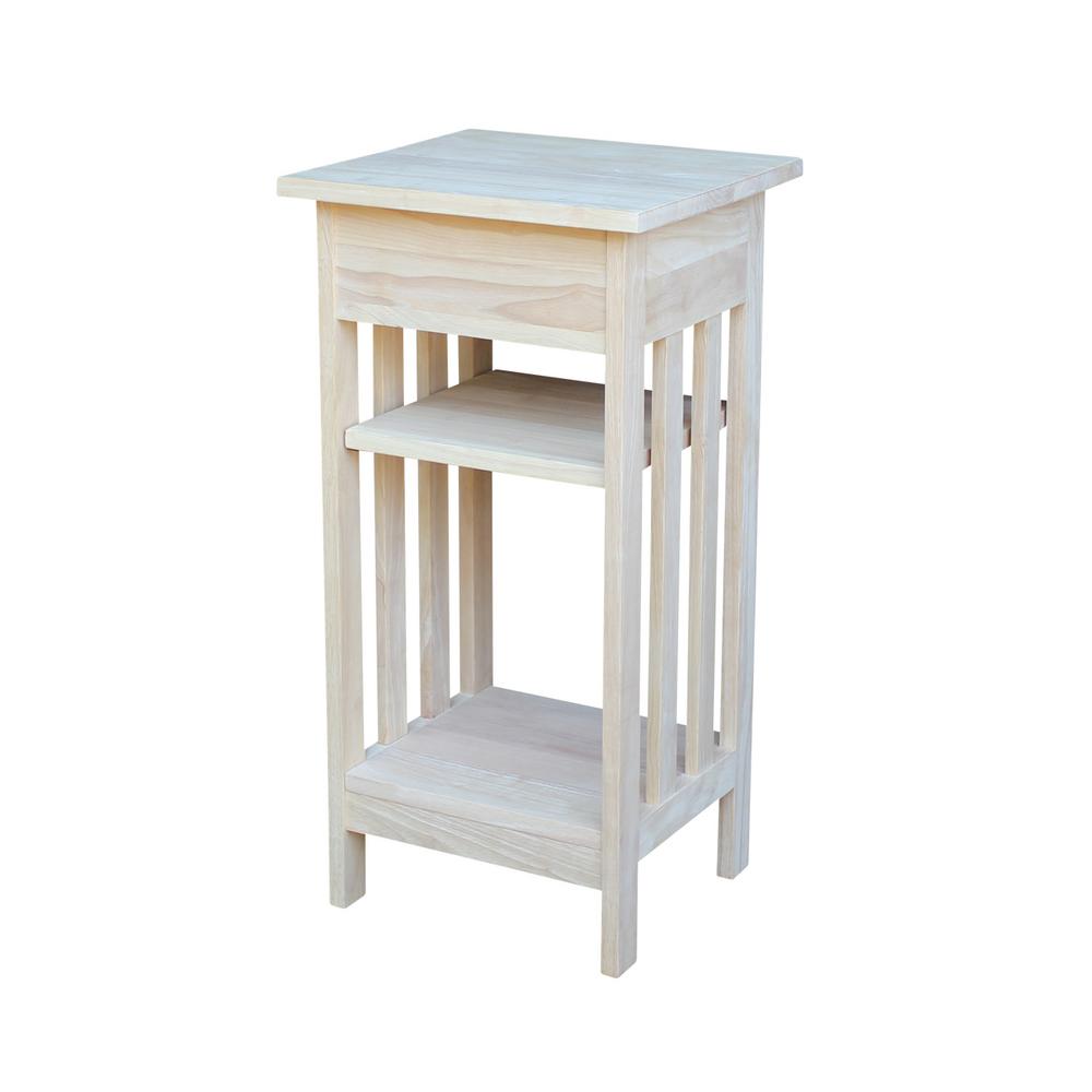 International Concepts Unfinished Storage End Table 3072 The Home Depot