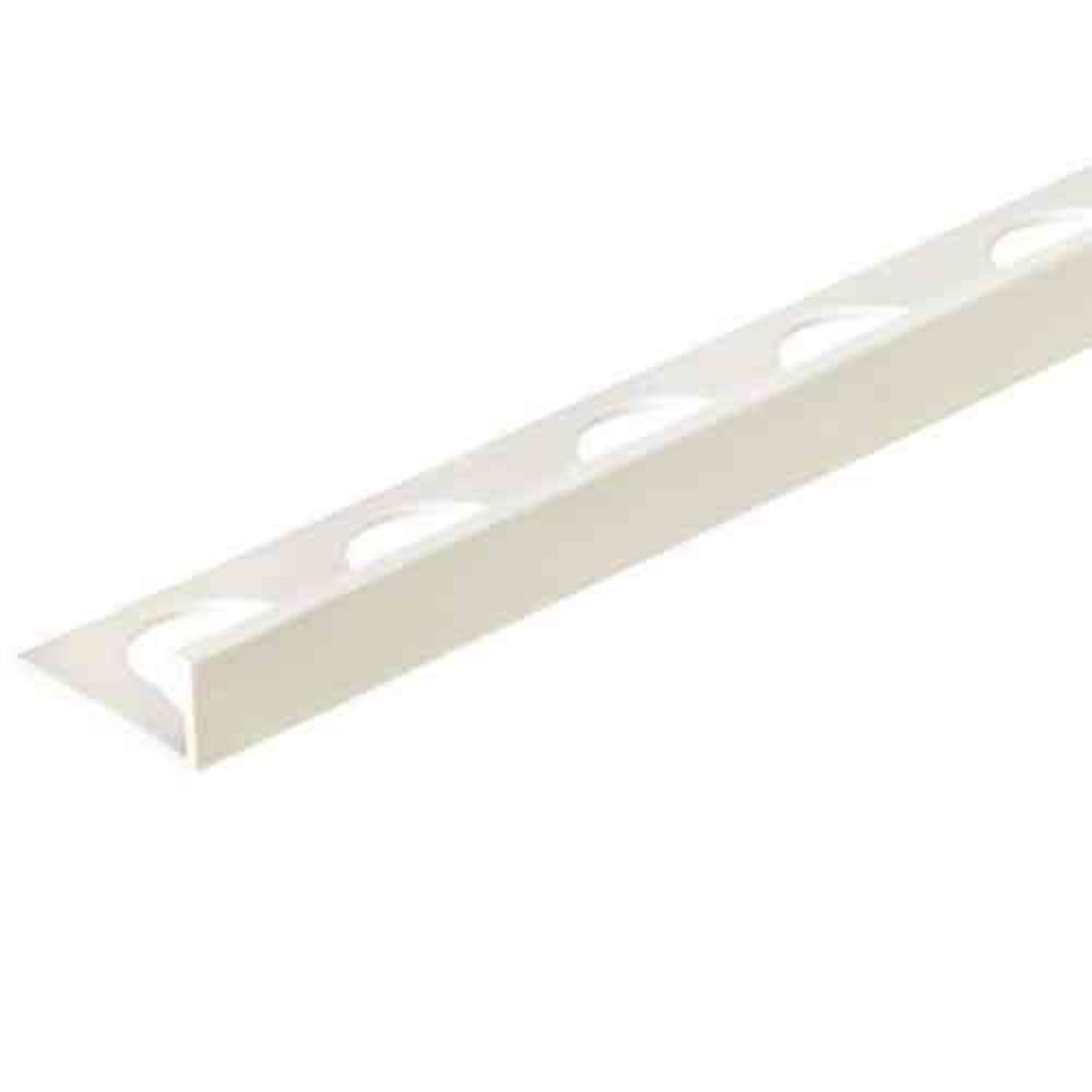 Custom Building Products Bright White 3/8 in. x 98.5 in. Aluminum LShaped Tile Edging Trim