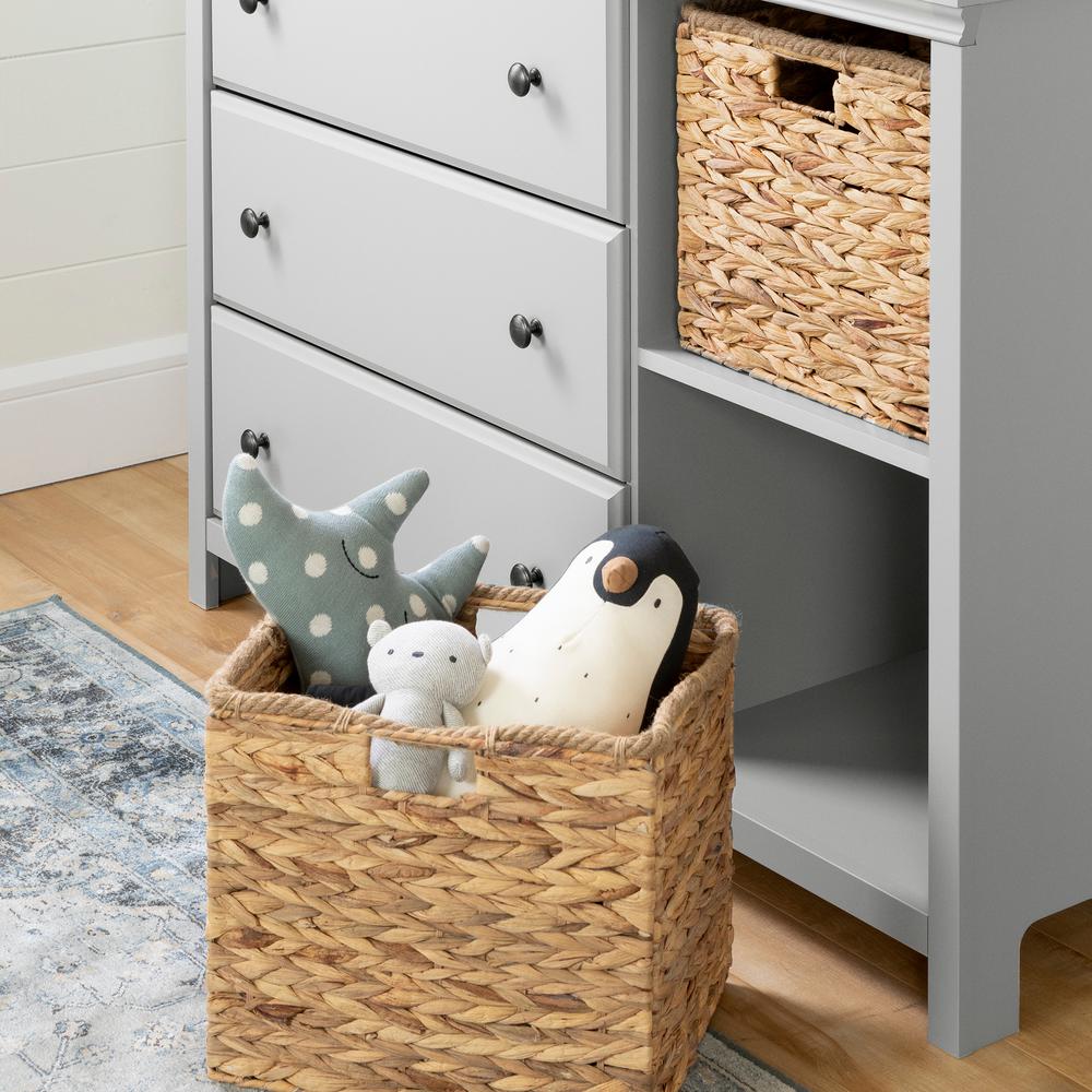 South Shore Cotton Candy 3 Drawer Soft Gray Dresser 12138 The