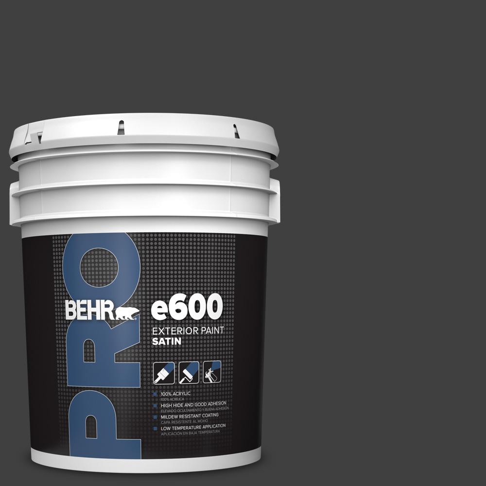 BEHR PRO 5 gal. 1350 Ultra Pure Black Satin Exterior