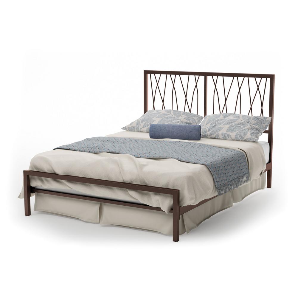 Highway Textured Dark Brown Metal Full Size Bed 1437954/75 The Home