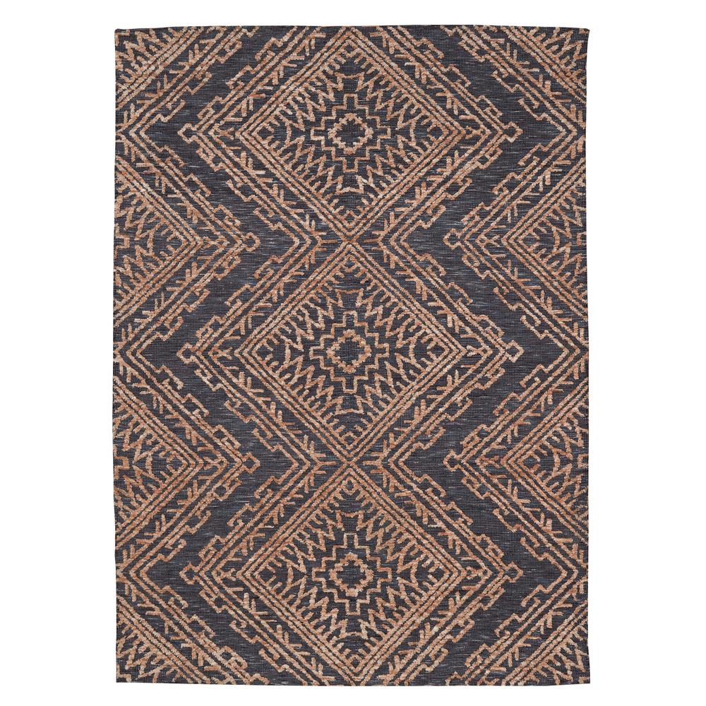 Home Decorators Collection Cypress Charcoal/Rust 5 ft. x 7 ft. Medallion Area Rug