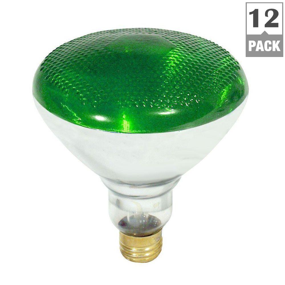 Feit Electric 100Watt GreenColored PAR38 Dimmable Incandescent Light