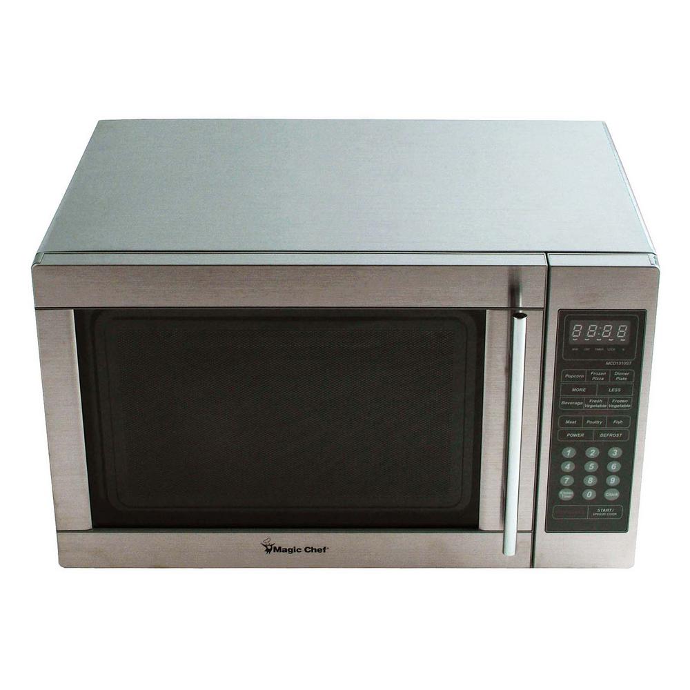 Magic Chef 1 3 Cu Ft Countertop Microwave In Stainless Steel