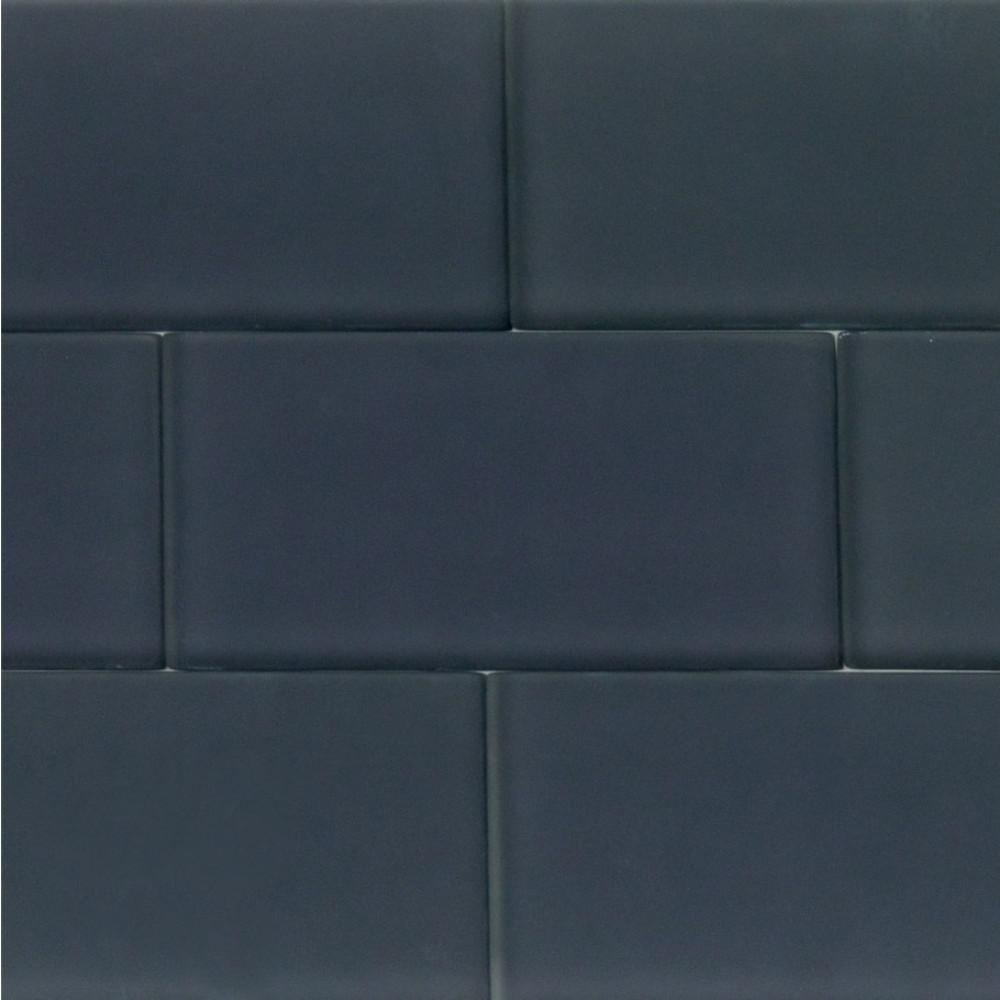 Splashback Tile Contempo Smoke Gray 3 in. x 6 in. x 8 mm Frosted Glass