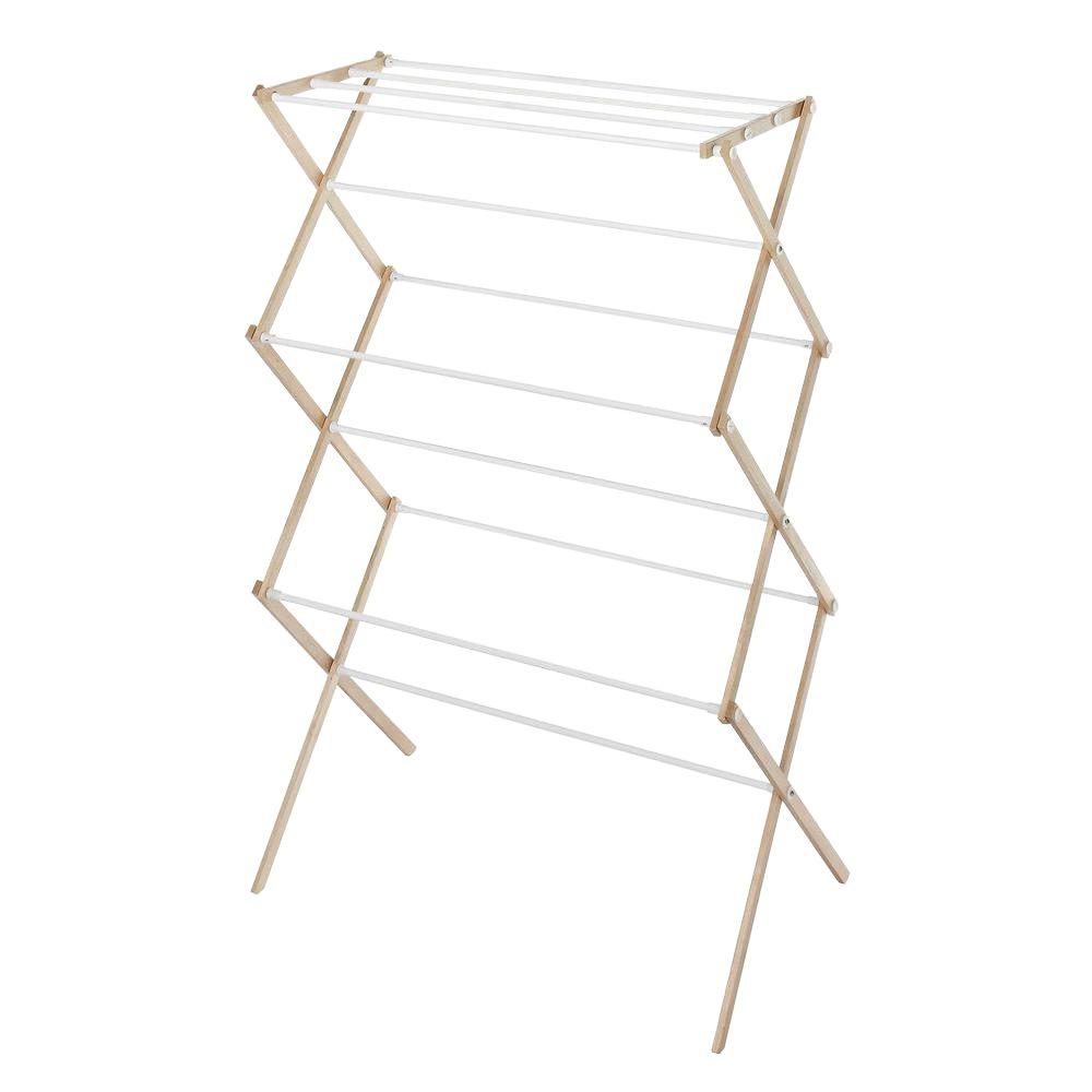 Whitmor 11Bar Wood Drying Rack60262415 The Home Depot