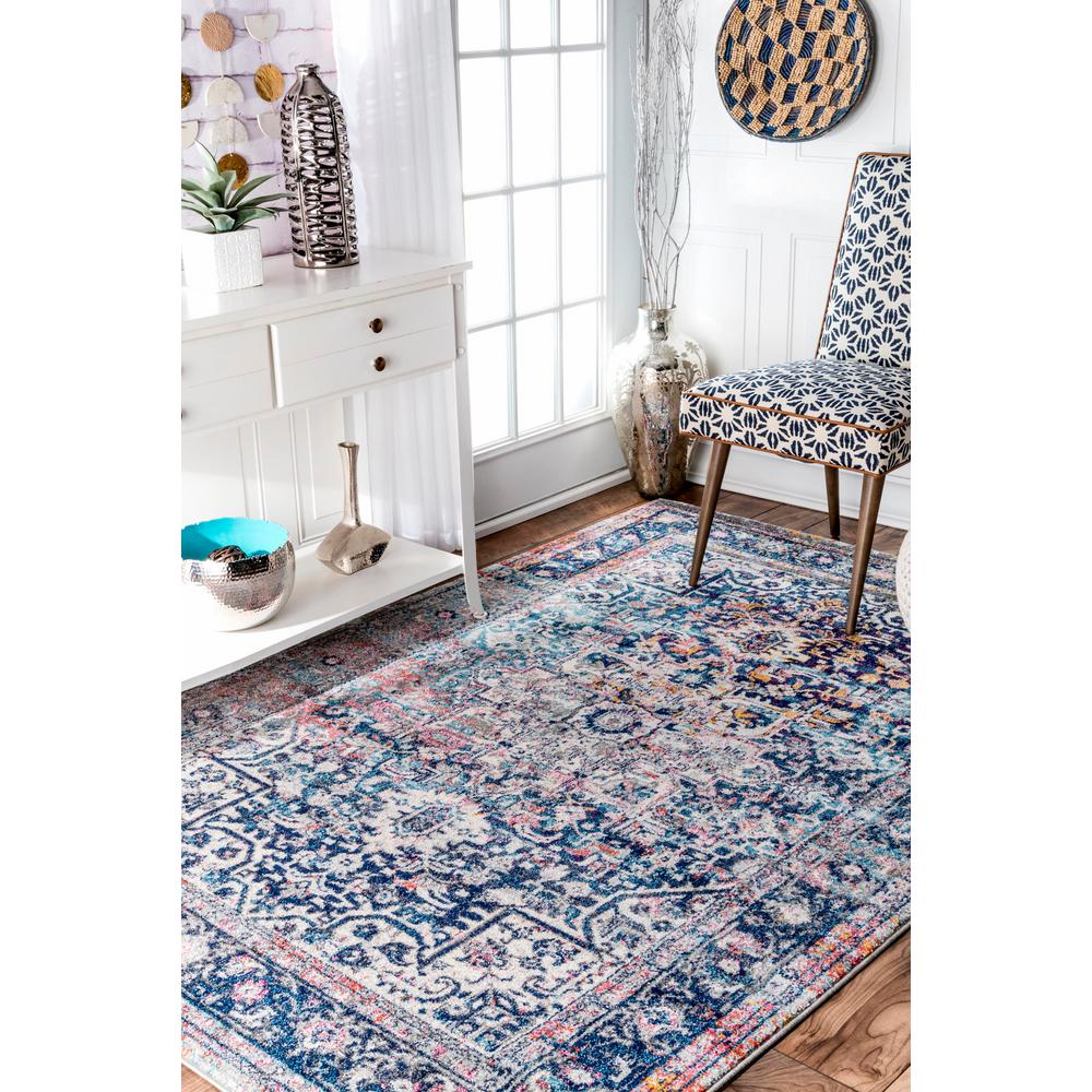 Nuloom Persian Vintage Raylene Blue 2 Ft X 3 Area Rug Rzbd38a Nuloom Persian Vintage Raylene Blue 2