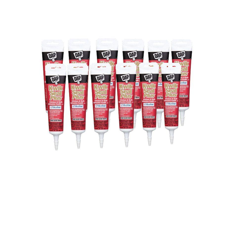 DAP Kwik Seal Plus White 5.5 oz. (12Pack)203890 The Home Depot