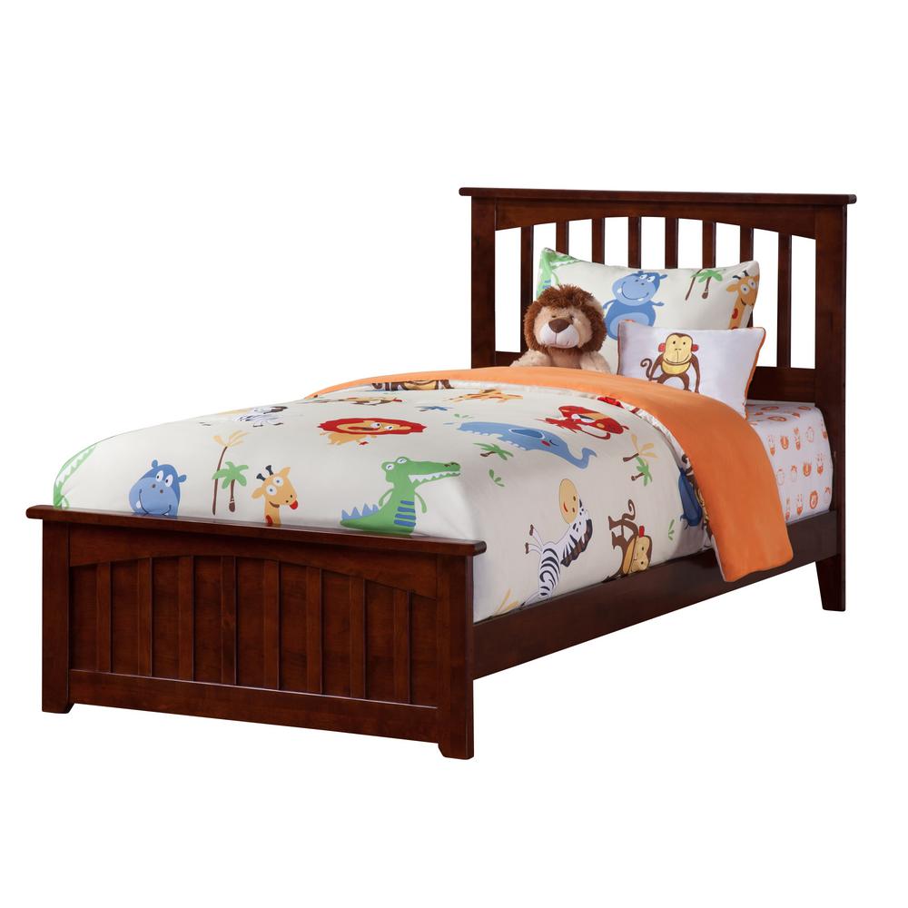 Atlantic Furniture Mission Walnut Twin Xl Traditional Bed With Atlantic Furniture Mission Walnut Twin Xl Traditional Bed With Matching Foot Board