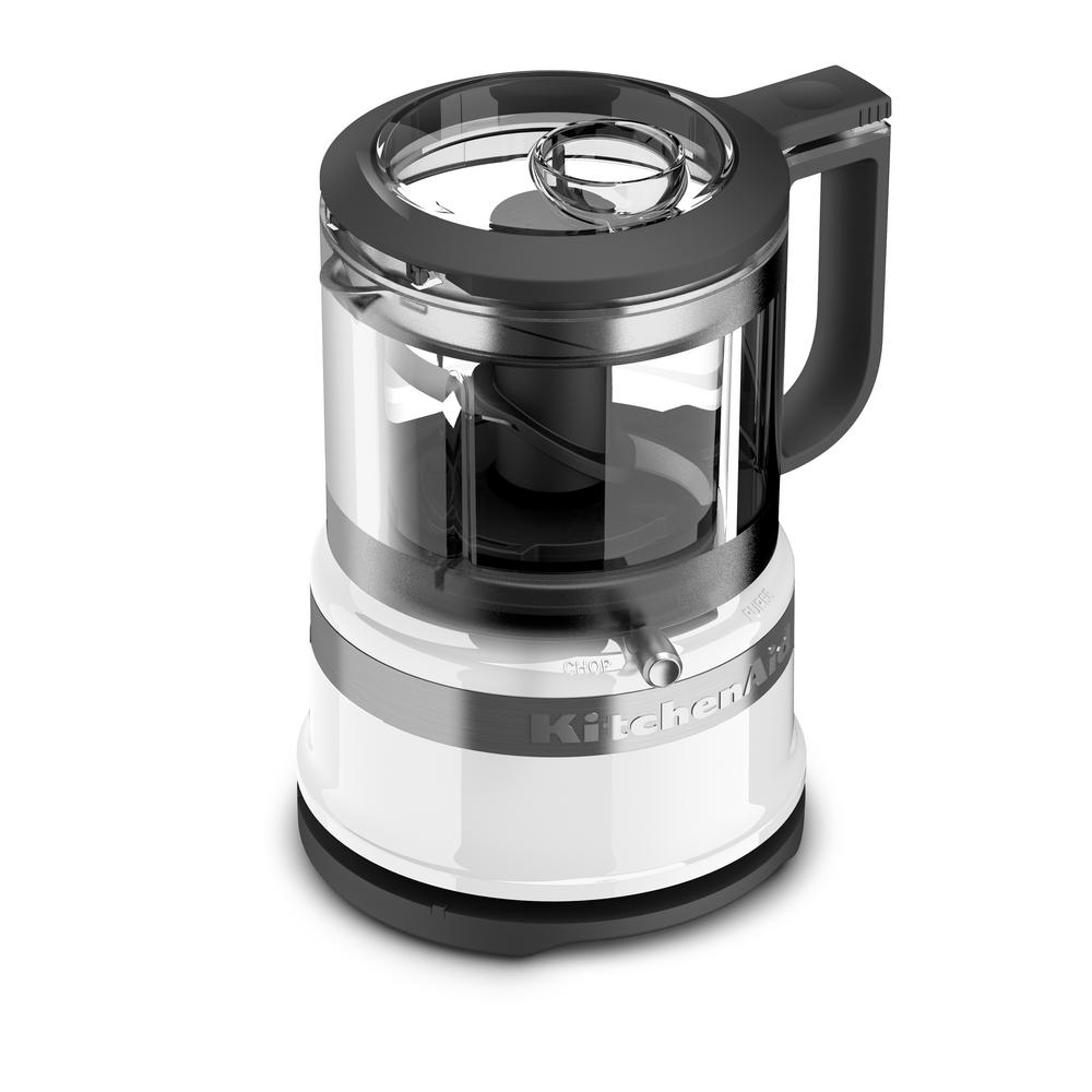 KitchenAid 5Cup 2Speed White Food Processor with Whisk Accessory