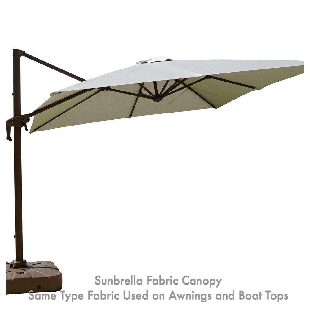 Unbranded Isola 10 Ft Cantilever Square Parasol Patio Umbrella In Sunbrella Fabric Canvas Granite Um100rcb2018 The Home Depot - Patio Umbrellas With Sunbrella Material Unbranded Isola 10 Ft Cantilever Square Parasol Patio Umbrella In Sunbrella Fabric Canvas Granite Um100rcb2018 The Home Depot - Patio Umbrellas With Sunbrella Material