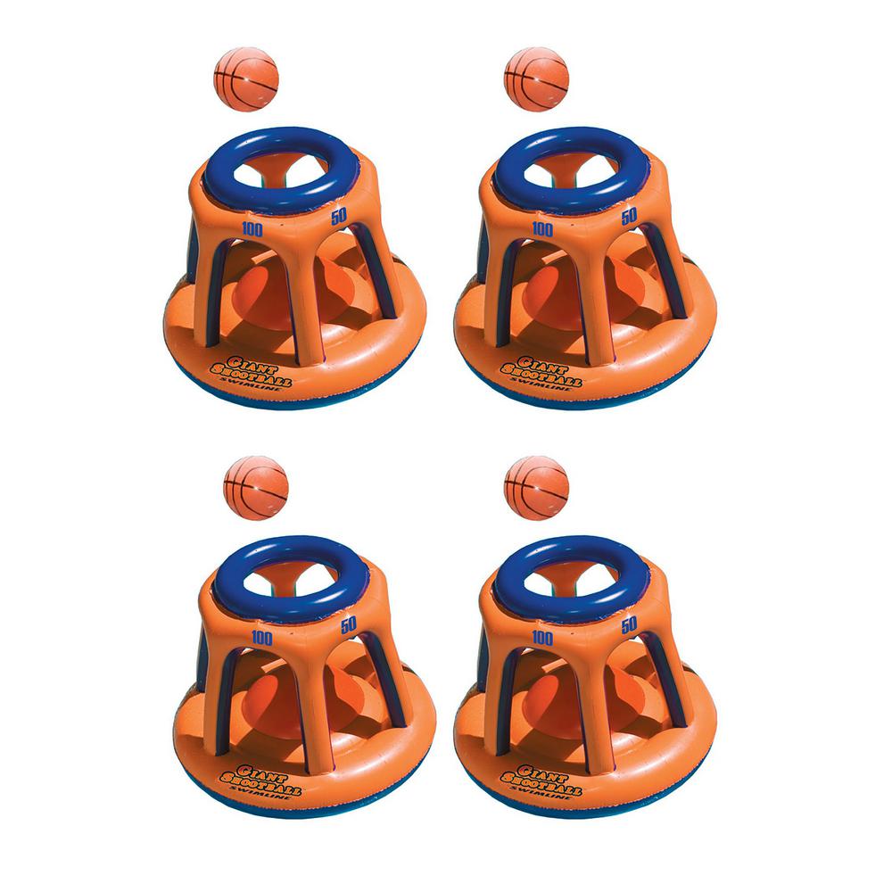 swimline 90285 basketball hoop giant shootball inflatable fun swimming pool toy