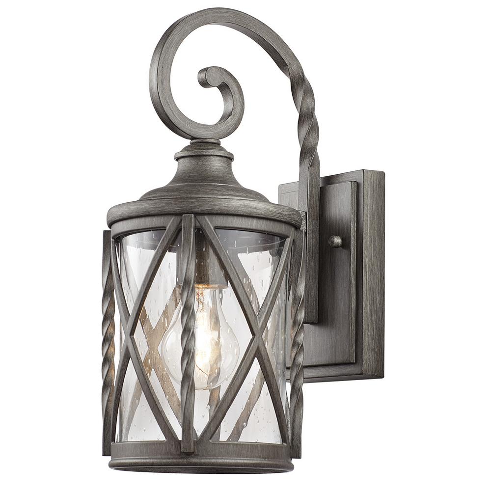 Home Decorators Collection 1 Light Antique Pewter Outdoor Wall Home Decorators Collection 1 Light Antique Pewter Outdoor Wall Lantern With Seeded Glass