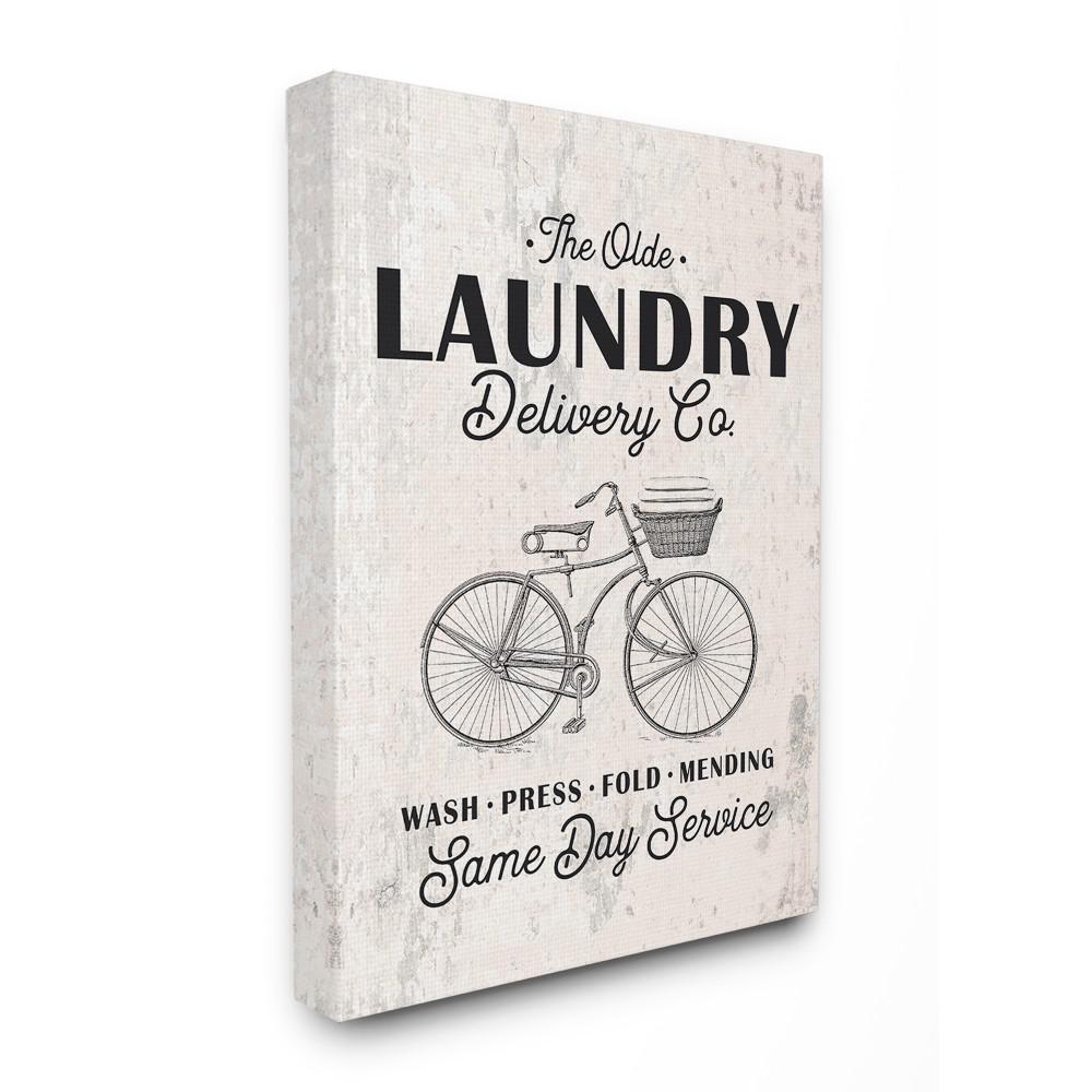 The Stupell Home Decor Collection 16 In X 20 In Washed Texture Laundry Delivery Co Same Day Service Bike Canvas Wall Art Wrp 1227 Cn 16x20 The Home Depot