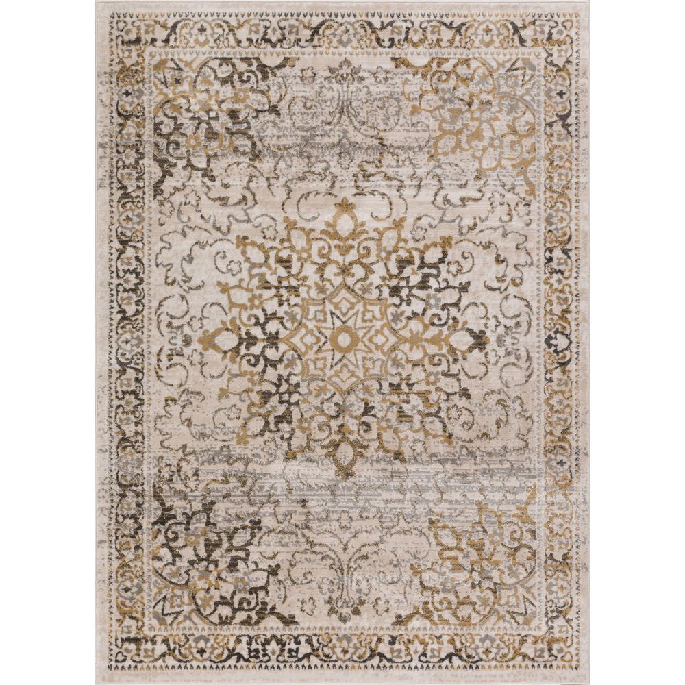 Well Woven New Age Sultana Gold 7 Ft. 10 In. X 9 Ft. 10 In. Traditional 