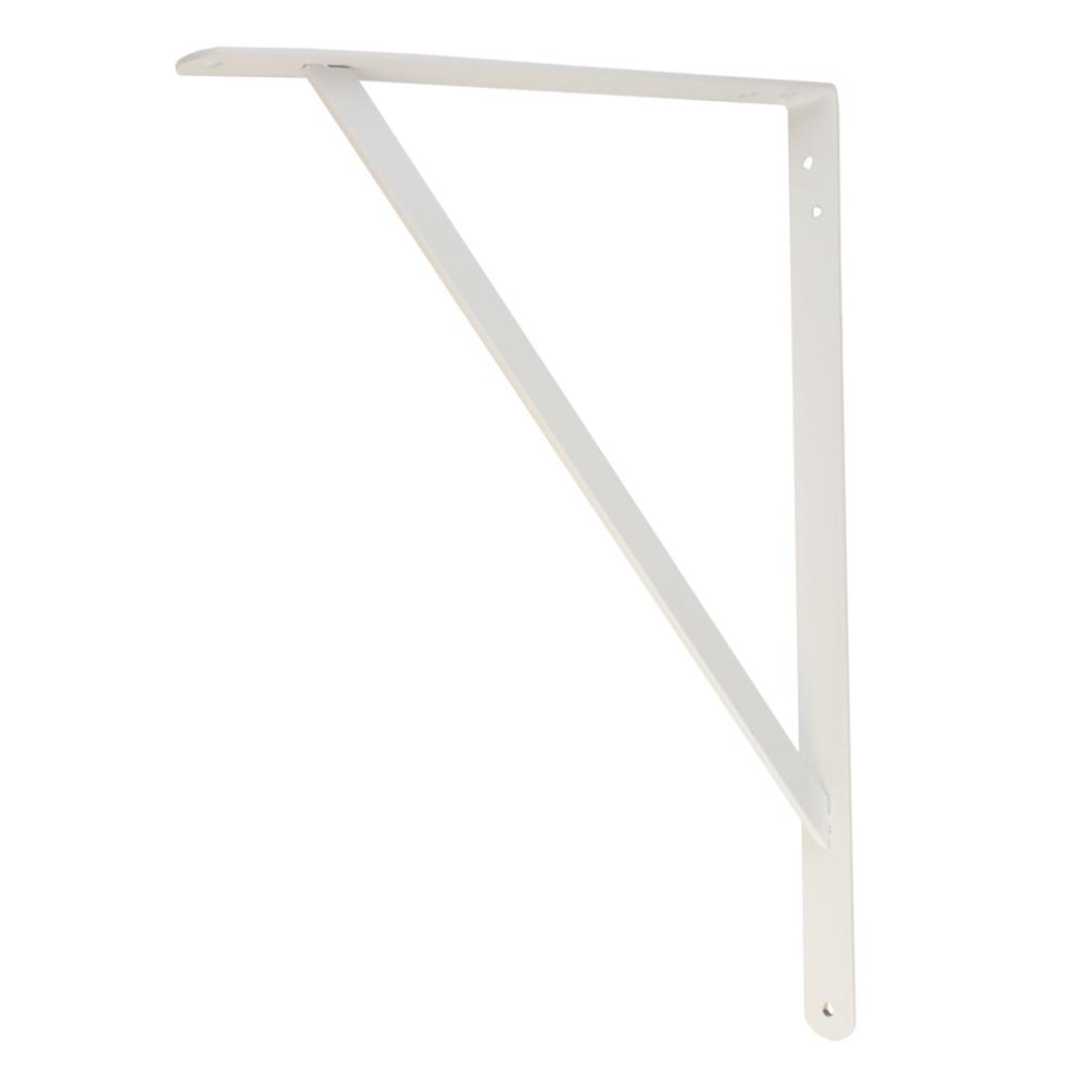 Shelving Brackets Accessories The Home Depot White Heavy Duty Shelf Bracket
