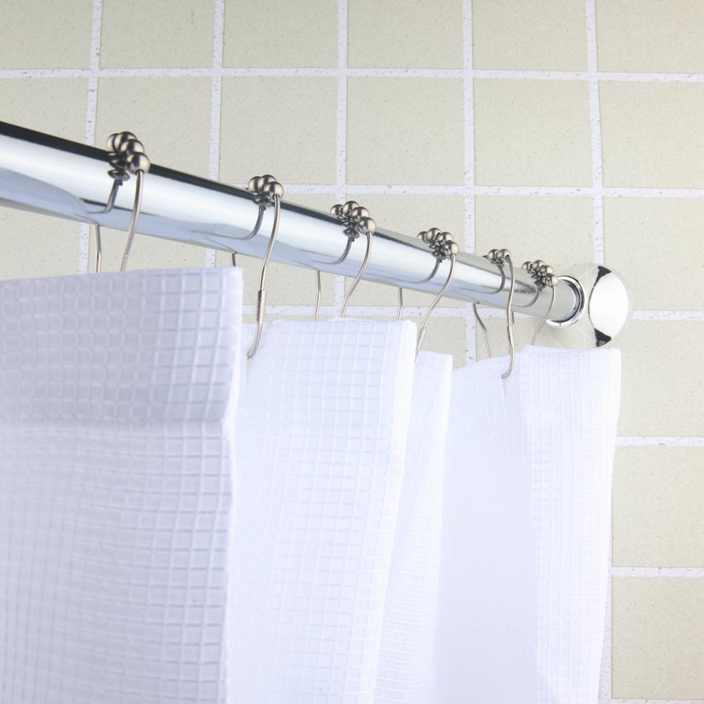 Spring Loaded Shower Curtain Rod - 27 47 Adjustable Spring Tension ...