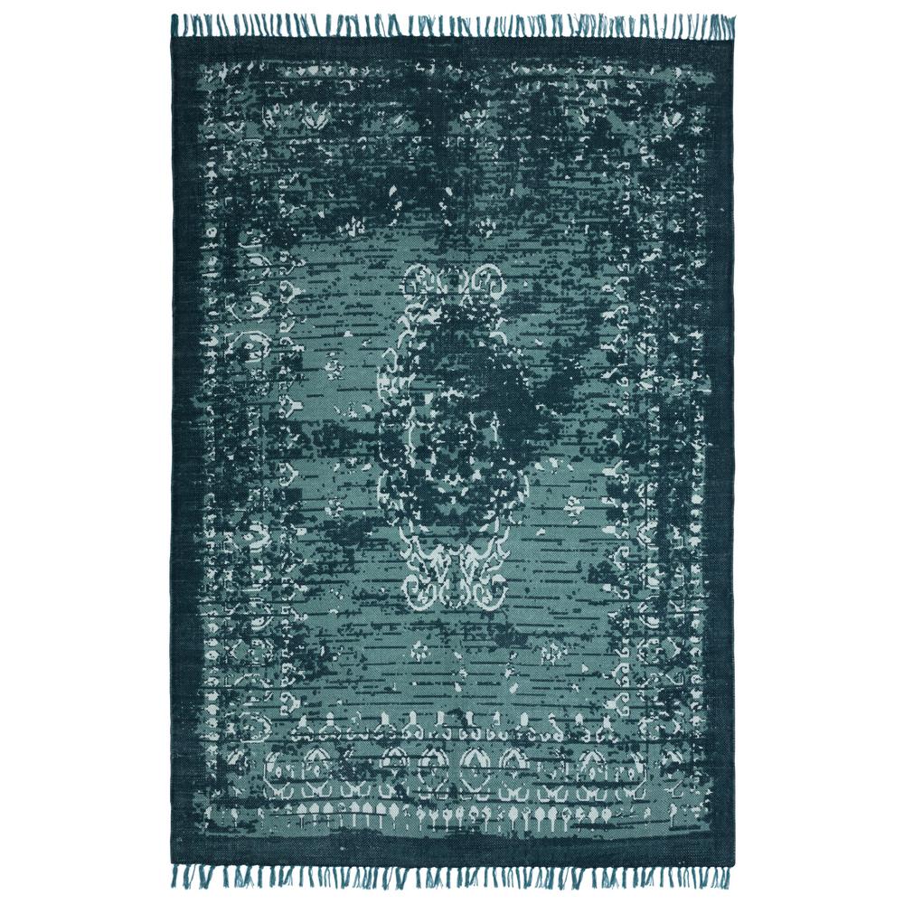 Vintage Wash Dark Green Mint 5 Ft X 8 Area Rug