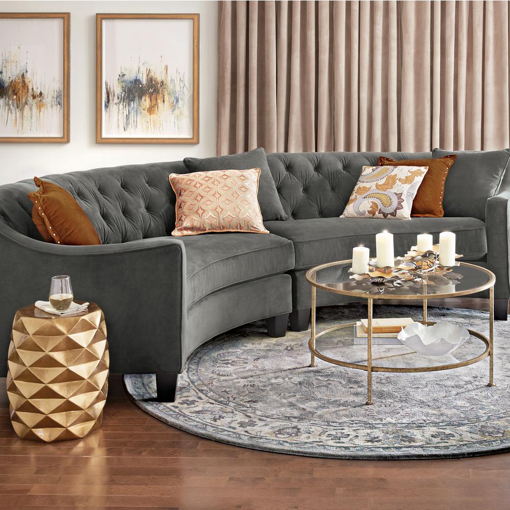 Home Decorators Collection Riemann 2 Piece Microsuede Smoke Home Decorators Collection Riemann 2
