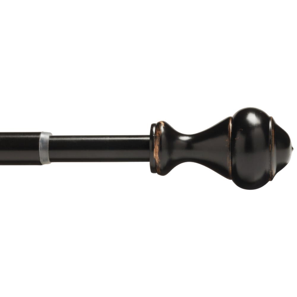 28 in. 48 in. Oil Rubbed Bronze Esquire Cafe Rod in. 5/8 in. Dia
