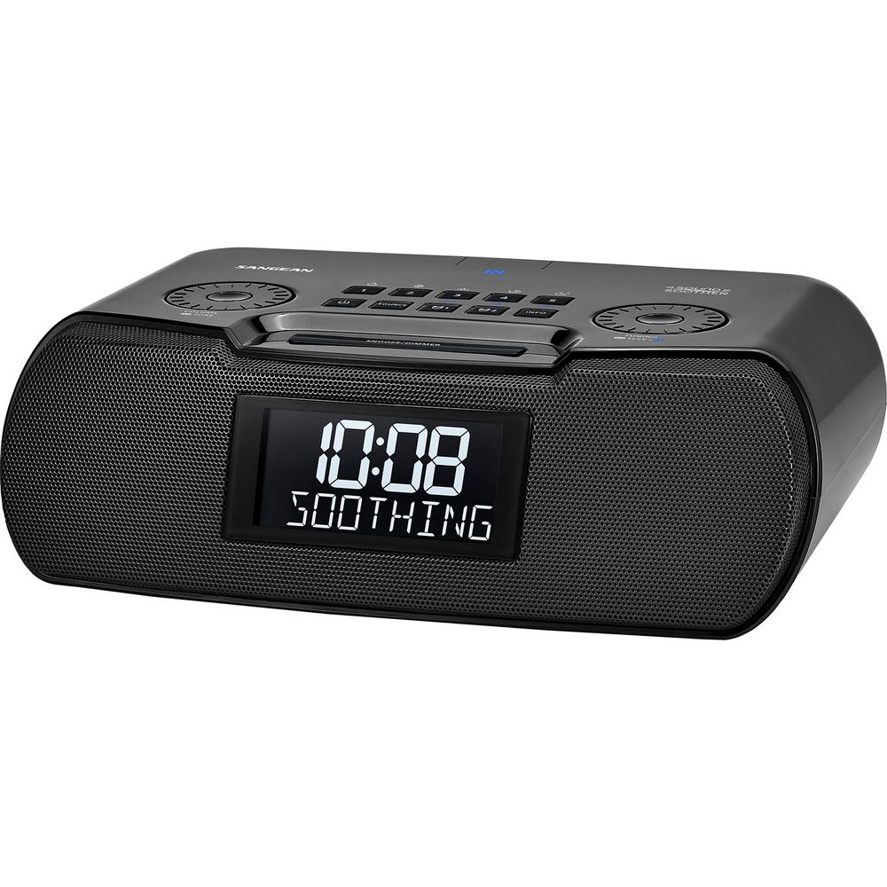 Sangean Fm Am Bluetooth Aux In Digital Tuning Clock Radio With Usb Charging Port And 27 Ambient Sounds Rcr 30 The Home Depot