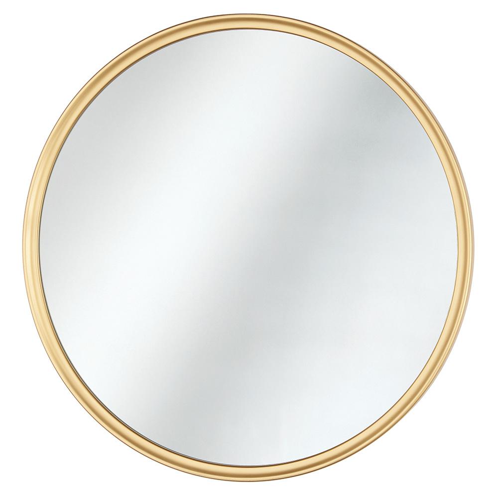 24 in. x 24 in. Framed Fog Free Round Mirror in Gold