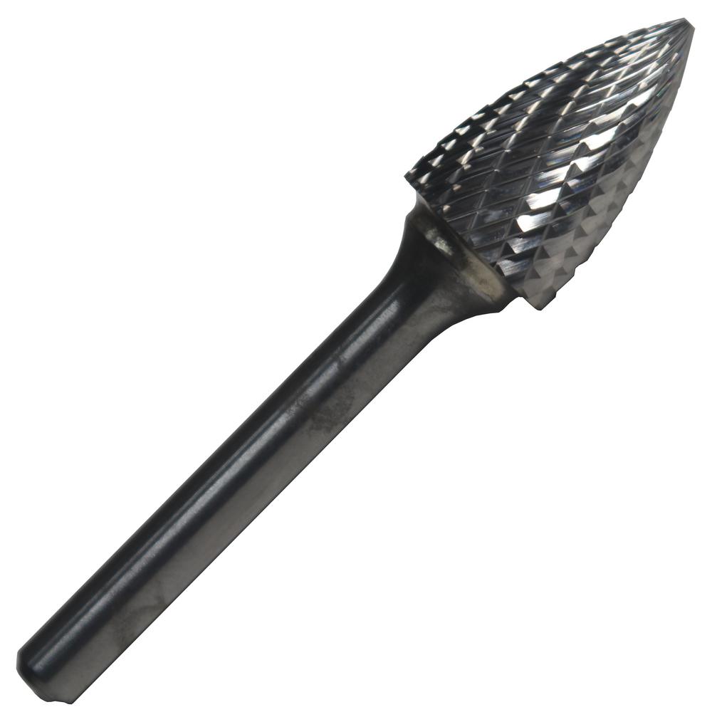 1//8 x 1//8 x 7//16 x 3 Pointed Cone Single Cut SM-42L3 Carbide Burr