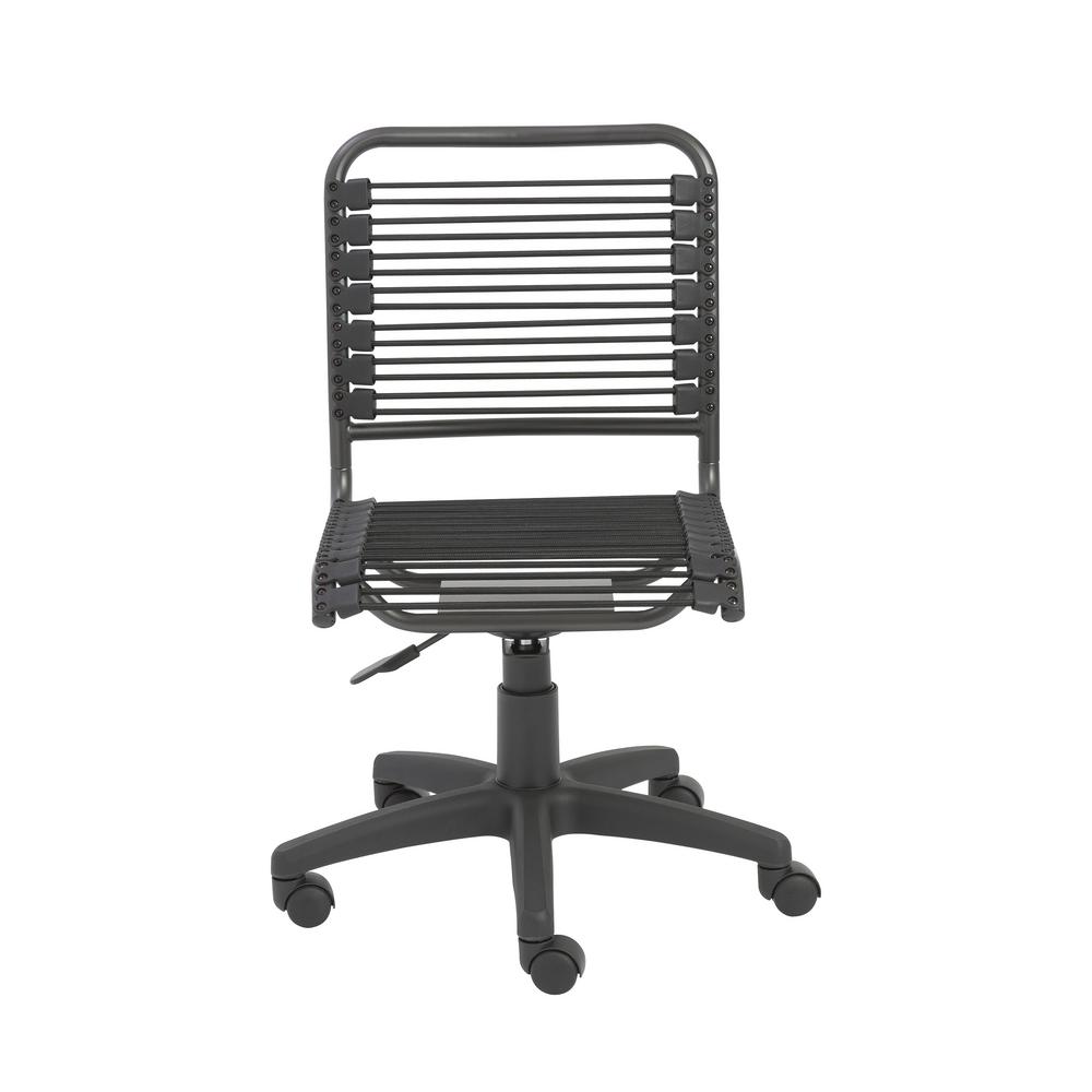 Eurostyle Bungie Black Low Back Office Chair 02541 The Home Depot Bungie Black Low Back Office Chair