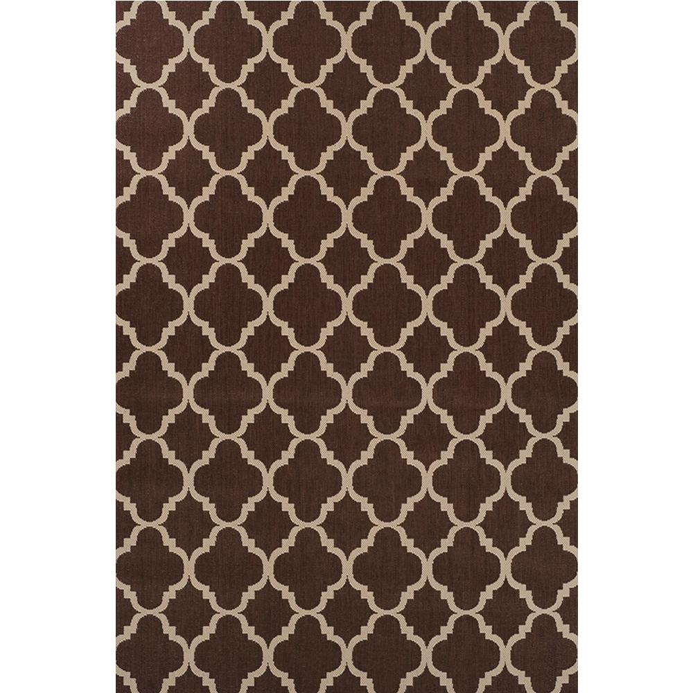 Hampton Bay Trellis Brown Reversible 7 ft. x 11 ft. Indoor/Outdoor Area