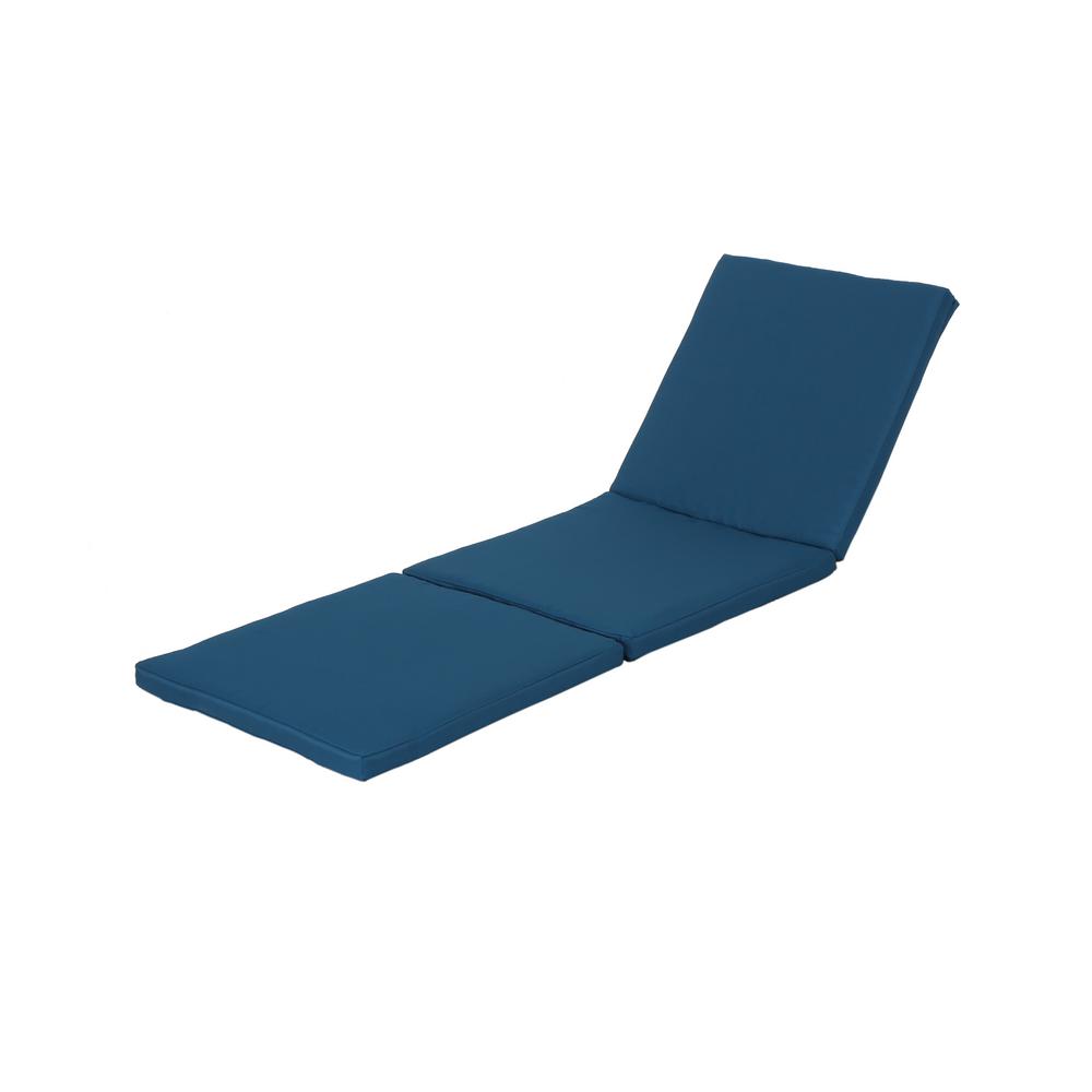 Noble House Caesar Blue Outdoor Water Resistant Chaise Lounge Caesar Blue Outdoor Water Resistant Chaise Lounge Cushion
