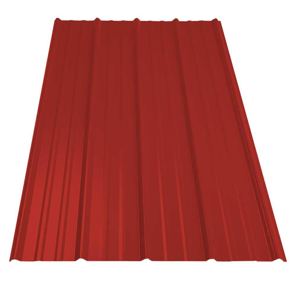 Metal Sales 12 ft. Classic Rib Steel Roof Panel in Red