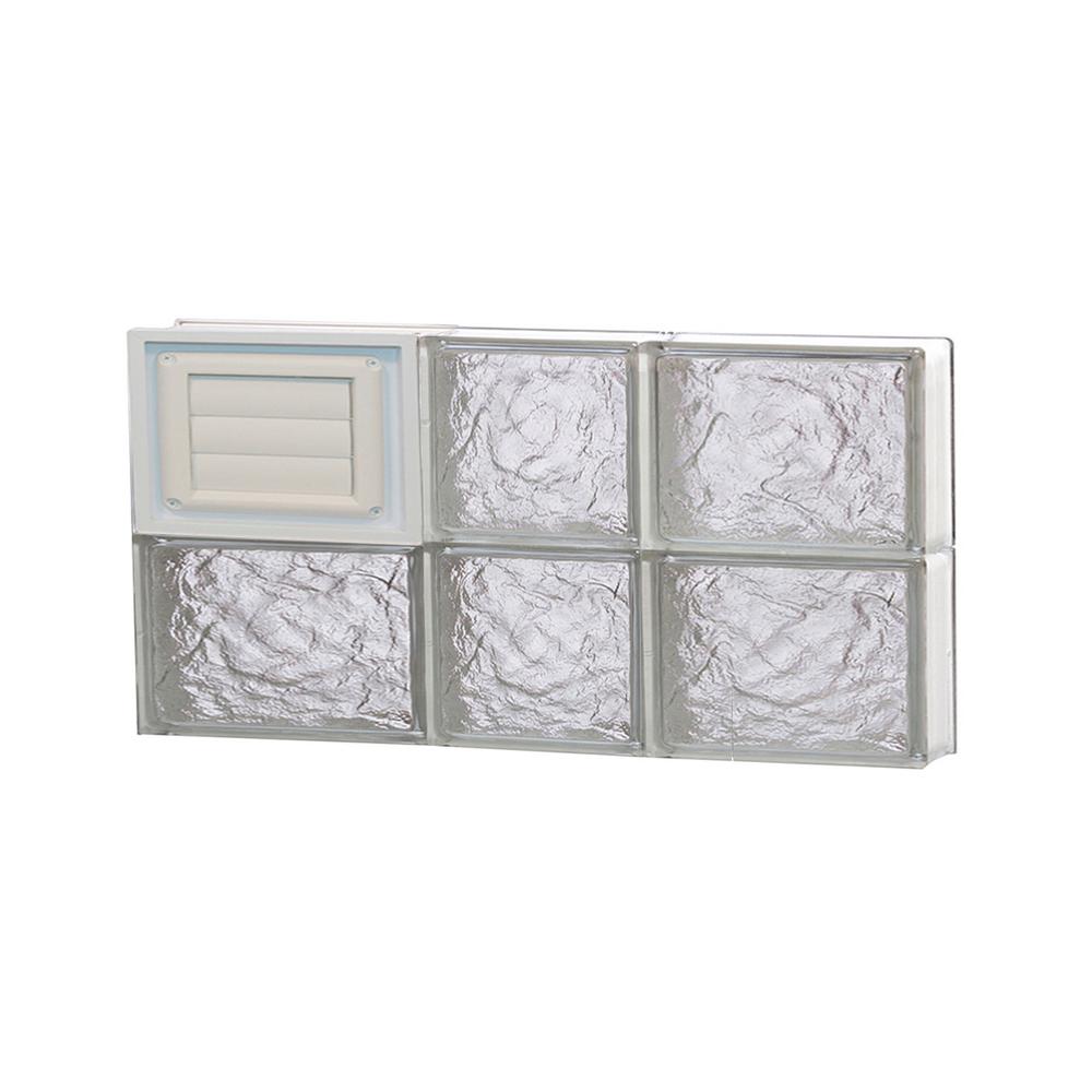 Clearly Secure 21.25 in. x 11.5 in. x 3.125 in. Frameless Ice Pattern