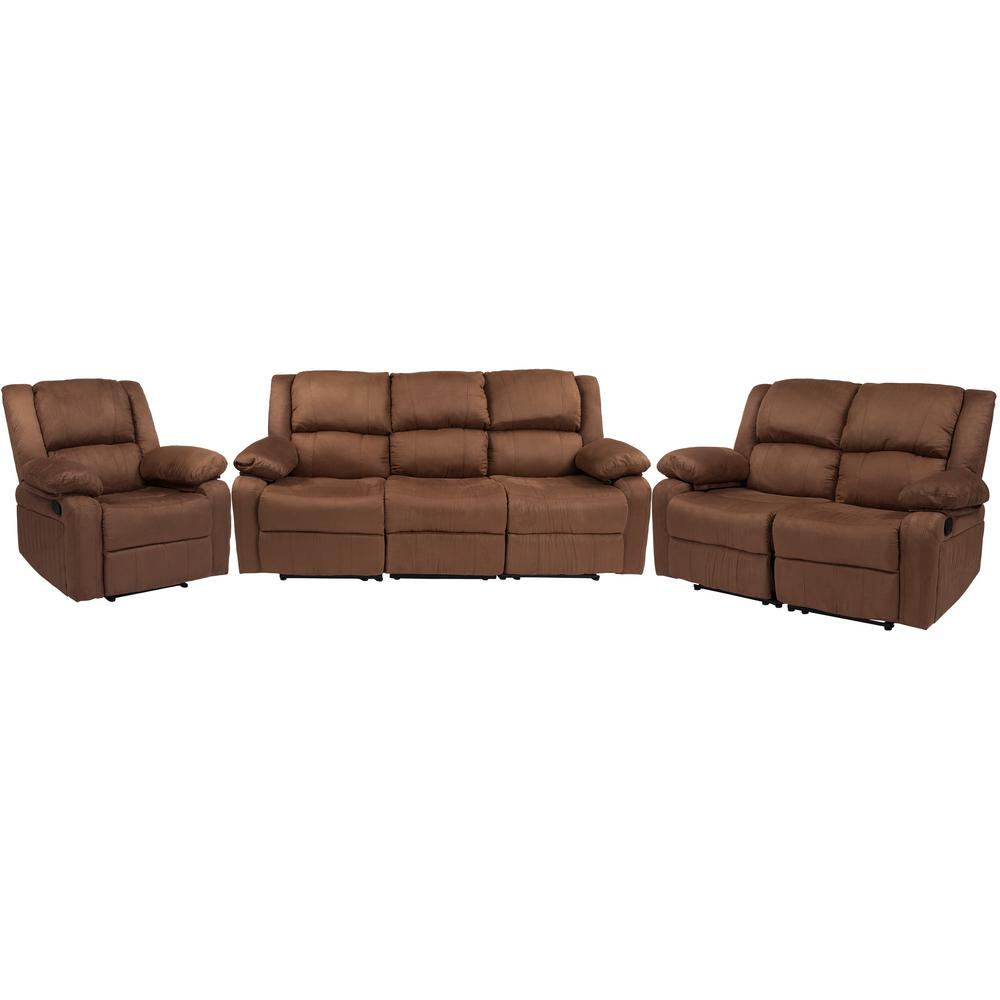 Chocolate Brown Microfiber Living Room Sets